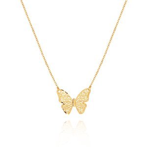 Damen Gold 585 Schmetterling Diamant Fußkettchen Kette Halskette