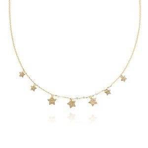 Gold 585 Choker Halskette Diamant Sterne Fußkettchen Kette