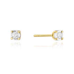 Gold-Ohrringe 585 ovale Rubine Diamanten 0,71 ct