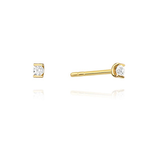 Gold-Ohrringe 585 ovale Rubine Diamanten 0,71 ct