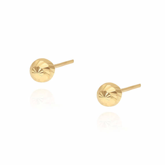 Gold 585 Kugel-Diamant-Ohrstecker