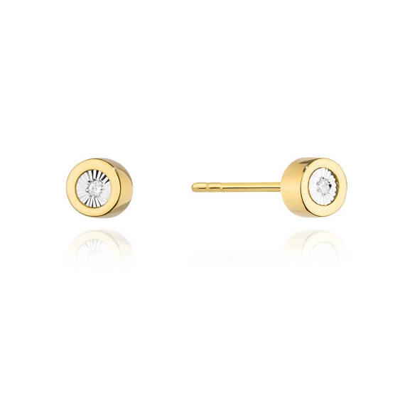 Gold-Ohrringe 585 ovale Rubine Diamanten 0,71 ct