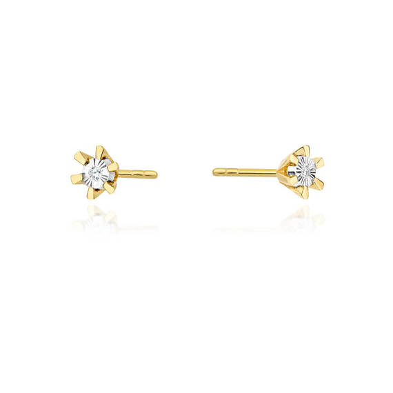 Gold-Ohrringe 585 ovale Rubine Diamanten 0,71 ct