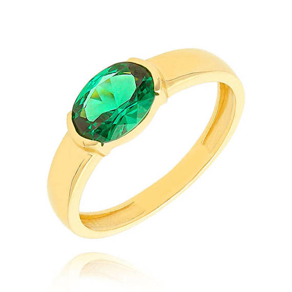 Goldring 585 Saphir 0,43 Karat Diamanten 0,14 Karat 