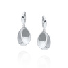 Goldohrringe 585 Anhänger Teardrops Weißgold Englische Schließe