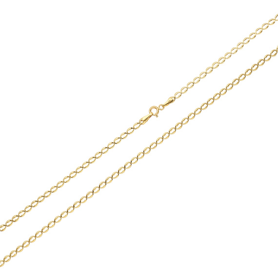 Goldkaffee Halskette 585 Kette 2 mm Gelbgold 55 cm