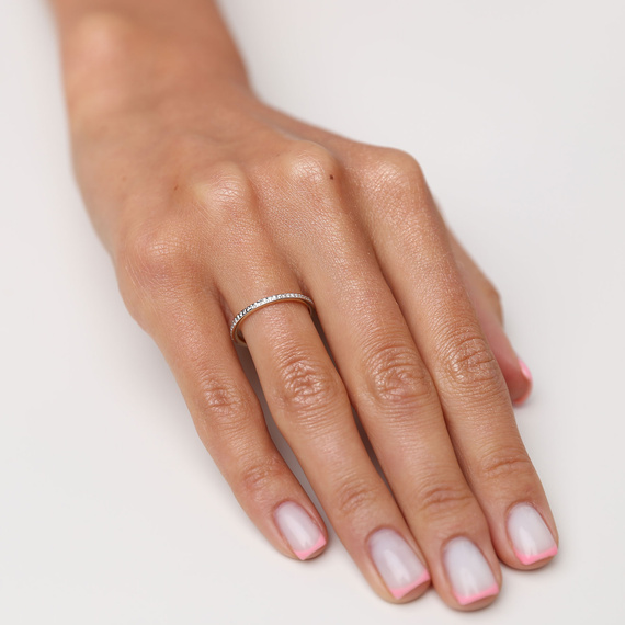 Goldring mit Diamanten rundherum 0,29 ct