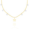 Gold Star und Zirkonia 585 Jasmine Halskette