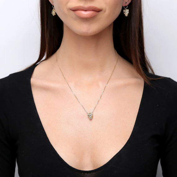 Gold Damen Tiger Halskette 585 Diamant Tiger Kopf Fußkettchen Kette