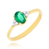 Goldring 585 Saphir 0,43 Karat Diamanten 0,14 Karat
