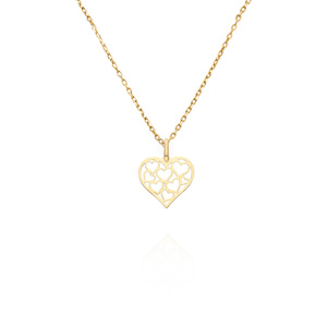 Gold 585 durchbrochener Herz-Anhänger