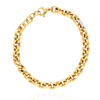 Damen Goldarmband 585 dicke Kette runde Glieder Zirkone 18 - 20 cm