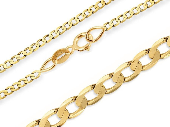 Goldkette 585 gepanzert voll 2 mm Länge 45 cm