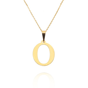 Gold-Anhänger 585 einfacher Buchstabe O Höhe 2 cm