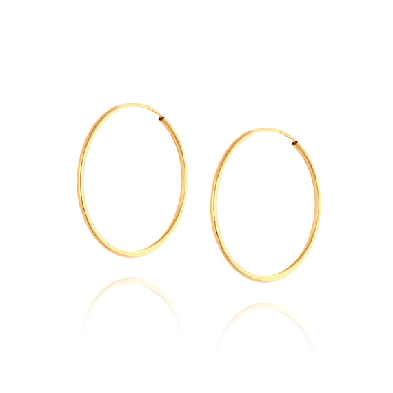 Gold 585 Diamant Kreis Ohrringe Durchmesser 3 cm