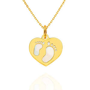 Gold Herz-Anhänger 585 Füße Höhe 1,8 cm