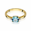 Goldring 585 Topas 0,70 ct mit Diamanten 0,03 ct