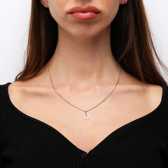 Goldanhänger 585 einfacher Kleinbuchstabe H