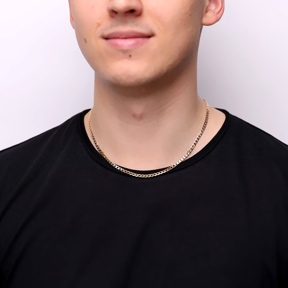 Goldkette 585 Gürteltier 4 mm Länge 45 cm