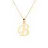 Gold-Anhänger 585 Buchstabe schräg B