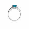 Goldring 585 Topas 0,70 ct mit Diamanten 0,03 ct