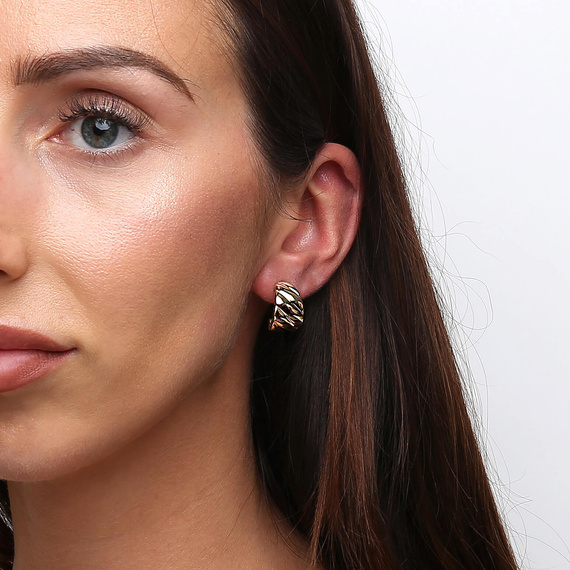 Gold 585 schlichte tropfenförmige Ohrringe