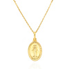 Goldener Anhänger 585 oval wunderschöne Medaille der Muttergottes von Tschenstochau