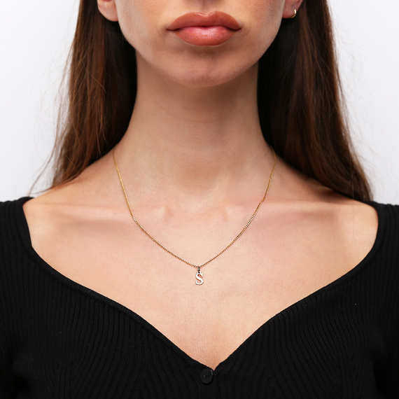 Gold-Anhänger 585 einfacher Kleinbuchstabe S