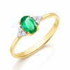Goldring 585 Saphir 0,43 Karat Diamanten 0,14 Karat
