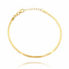 Goldarmband 585 schmal glatt 2,5 mm Länge 19–21 cm