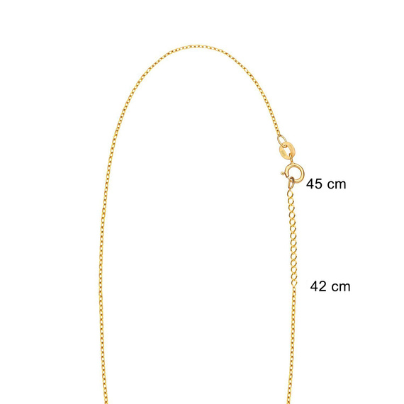 Gold 585 Choker-Halskette Weißer Zirkonia-Anhänger 7 Zirkonias