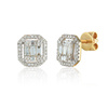 Gold 585 Baguette-Ohrringe mit Diamanten Post 0,49 ct
