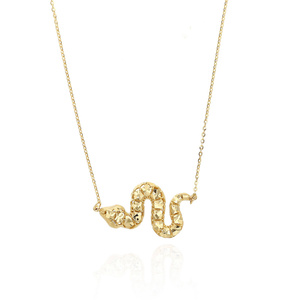 Gold 585 feierliche Schlangenhalskette Schlange Diamant Fußkettchen Kette