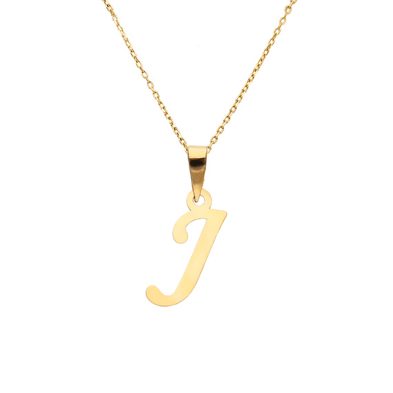 Gold-Anhänger 585 Buchstabe schräg J