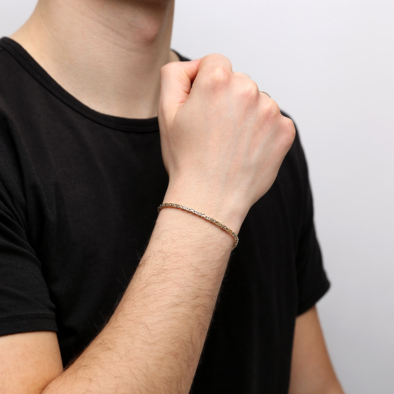 Herren-Goldarmband 585 Royal Braid Breite 2,5 mm Länge 22 cm