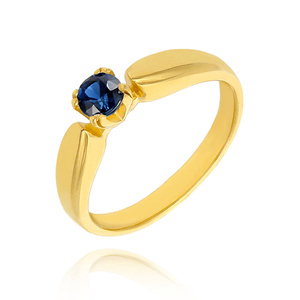 Goldring 585 runder Zirkoniumdioxid