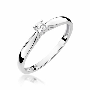Verlobungsring aus Gold mit einem 0,10-karätigen Diamanten