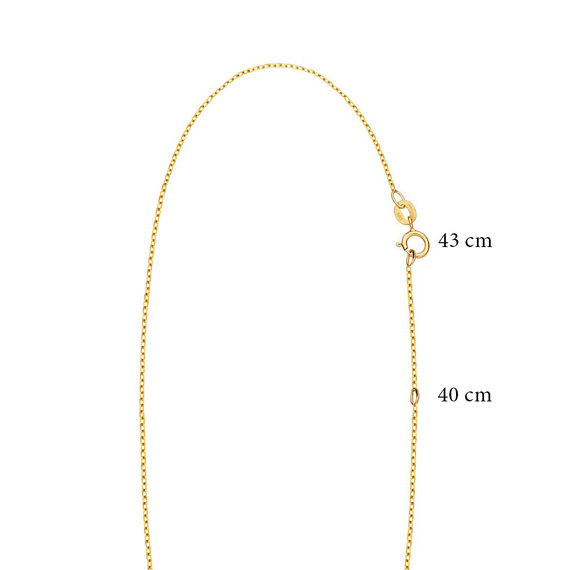 Goldene Krawattenhalskette 585 Band mit weißen Zirkonen