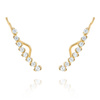 Goldohrringe mit Zirkonia 585 rund Zirkonia