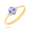 Goldring 585 Saphir 0,43 Karat Diamanten 0,14 Karat