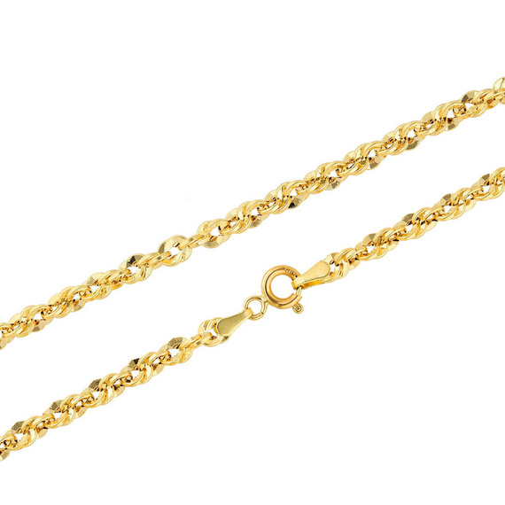 Goldkette 585 Iridiumgeflecht 3,7 mm Länge 45 cm