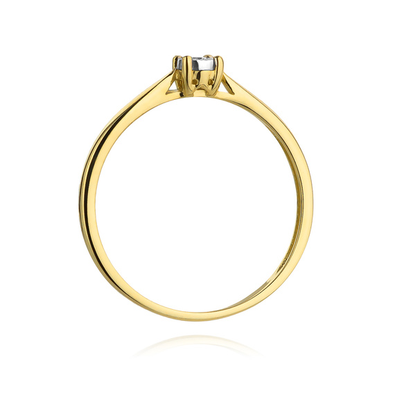 Goldener Verlobungsring mit 0,03 Karat Diamant