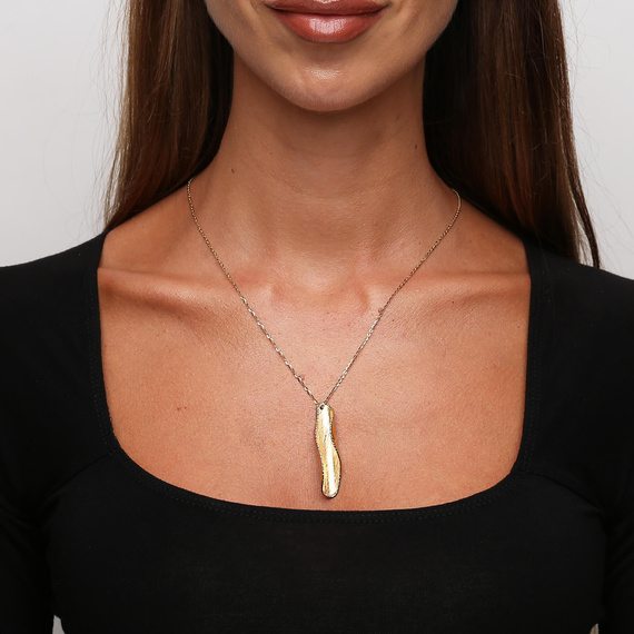 Gold 3D Blatt 585 Diamant facettierte Fußkettchen 52-55 cm