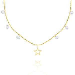 Gold Star und Zirkonia 585 Jasmine Halskette