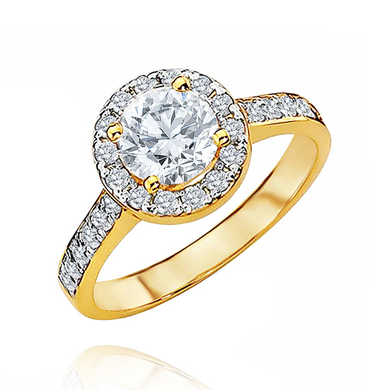 Verlobungsring aus Gold mit 0,62 Karat Diamanten