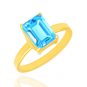 Goldring 585 Saphir 0,43 Karat Diamanten 0,14 Karat