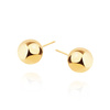 Gold glatte Kugel Ohrringe 3 mm kleine Post