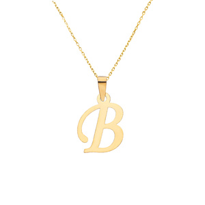 Gold-Anhänger 585 Buchstabe schräg B