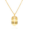 Goldener Anhänger Medaille Kreuz 585 Plakette mit Kreuz