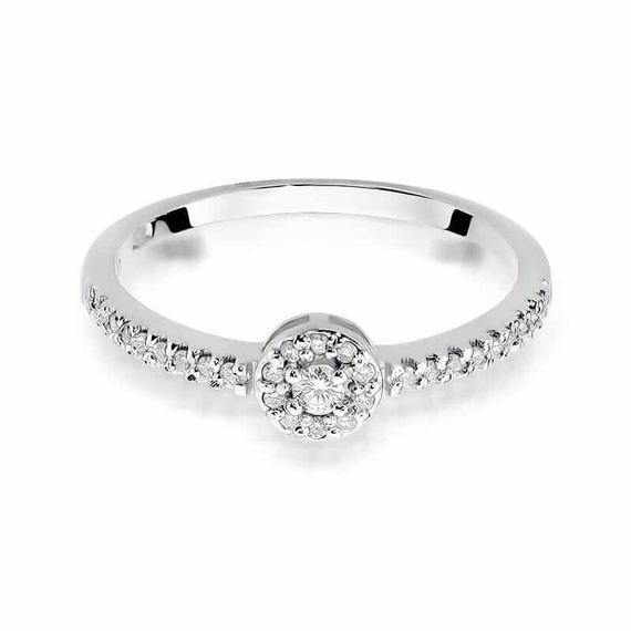 Verlobungsring aus Gold mit 0,19 Karat Diamanten